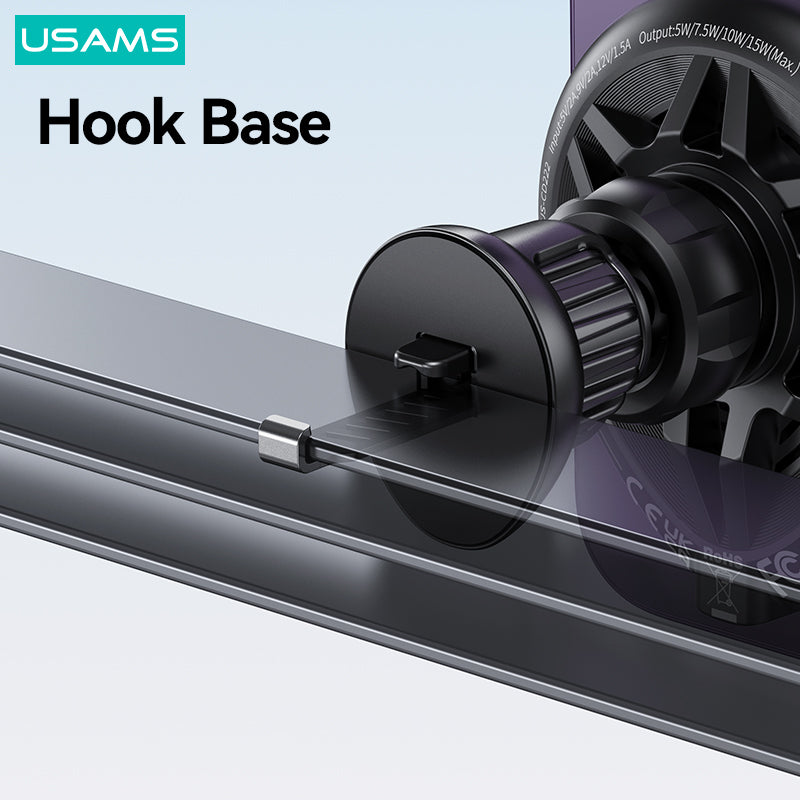 USAMS US-CD222 JC Series Car Magnetic Wireless Charger Air Vent Phone Charging Bracket USAMS US-CD222 JC Series Car Magnetic Wireless Charger Air Vent Phone Charging Bracket